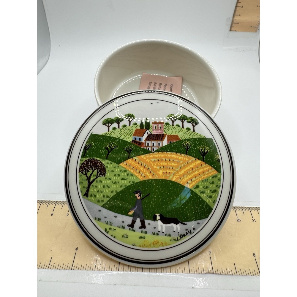 Villeroy & Boch Design Naif Trinket Box Gerard Laplau Countryside Porcelain Jar‎